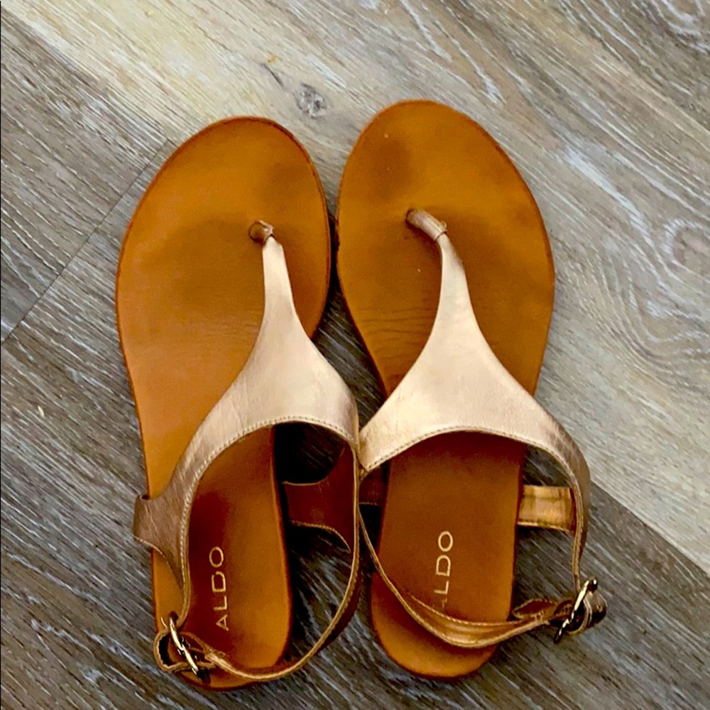 Rose gold size 6.5 sandals